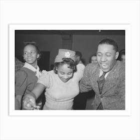 Having Fun At Roller Skating Party At Savoy Ballroom, Chicago, Illinois By Russell Lee Art Print