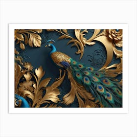 Peacocks 1 Art Print