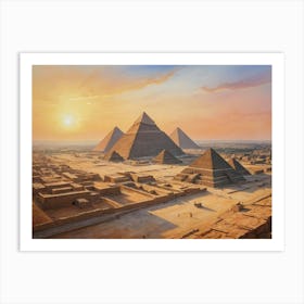 Giant Pyramids Of Giza Art Print