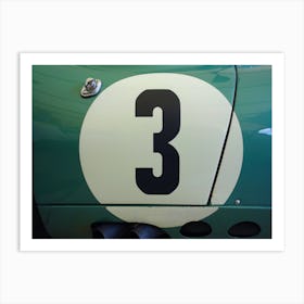 Racecar Number Three Art Print