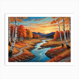 Autumn River 1 Art Print