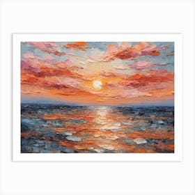 Sunset Over The Sea Art Print