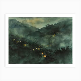 Misty Night Art Print