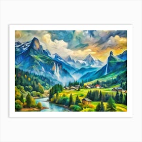 Van Gogh Swiss National Park Switzerland Art Print