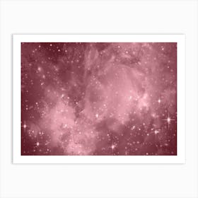 Pink Shade Galaxy Space Background Art Print