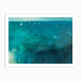 Sailboats In The Sea 11 Art Print