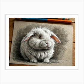 Bunny Drawing 4 Art Print