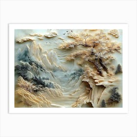 Beautiful Landscapes 3d 3 Art Print