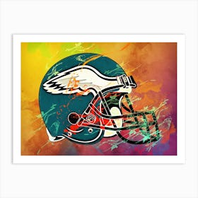 Philadelphia Eagles Helmet Abstract Art Print