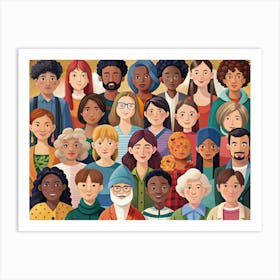 Group Of Diverse People 1 Art Print