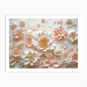 Flowers On A Wall 6 Art Print