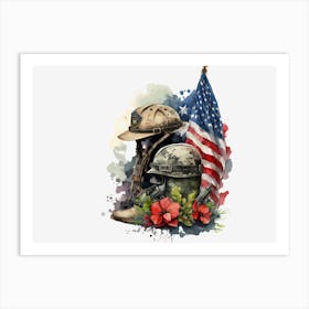 Usa Flag Art Print