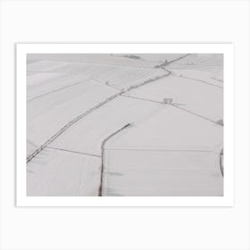 Snow Covered Crop Fields Art Print