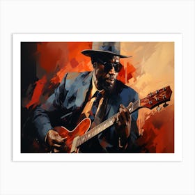 Blues Guitarist Art Print