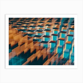 Abstract Cubes 1 Art Print