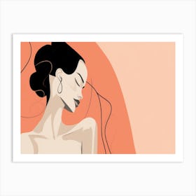 Woman In Bed Art Print