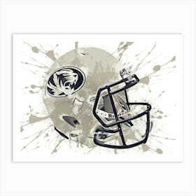 Missouri Tigers NCAA Helmet Poster Art Print