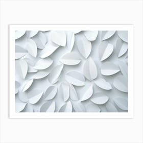 White Paper Leaves Art Print