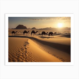 Desert Caravan Art Print