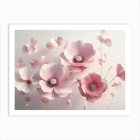 3d Flower Abstract Art Print