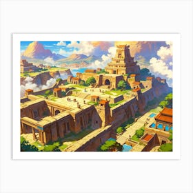 Egyptian City 2 Art Print