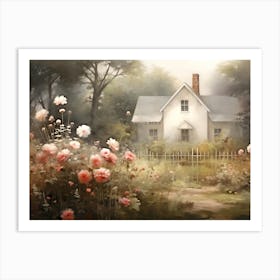 Wildflower Cottage Art Print