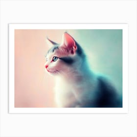 Cat Abstract 6 Art Print