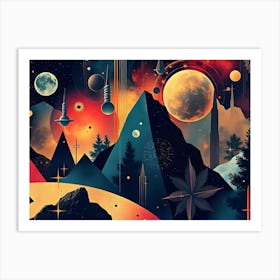 Space Landscape 3 Art Print