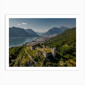 Aerial View Beautiful view of Lake Como, Italy Art Print