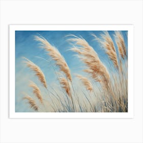 Abstract Pampas Grass Blowing 5 Art Print