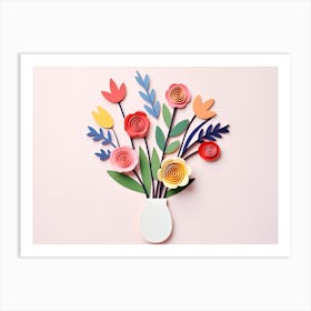 Paper Flower Bouquet 1 Art Print