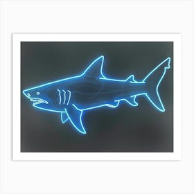 Neon Aqua Wobbegong Shark 3 Art Print