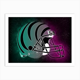 Cincinnati Bengals Helmet Style Art Print