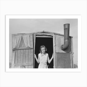 Daughter Of Migrant In Doorway Of Trailer, Sebastin, Texas By Russell Lee 1 Art Print