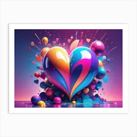 Colorful Heart Creative 22 Art Print