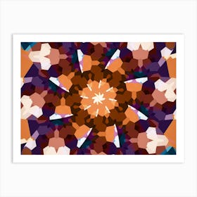 Mosaic Purple And Orange 2 Art Print