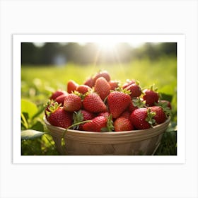 Basket Of Strawberries 14 Art Print