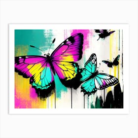 Colorful Butterflies 104 Art Print