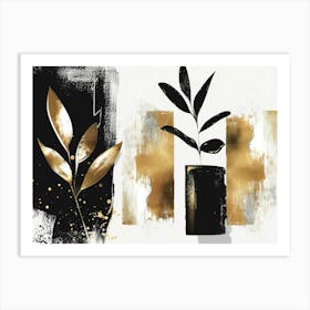 Gold Leaf 26 Art Print