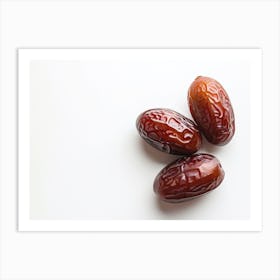 Dates On White Background Art Print