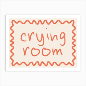 Crying Room | Coral and Cream Art Print