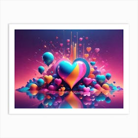 Colorful Heart Creative 31 Art Print