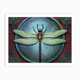 Dragonfly Eastern Pondhawk Colourful 2 Art Print