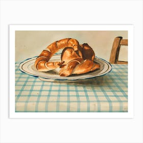 Table With Bread Art Print