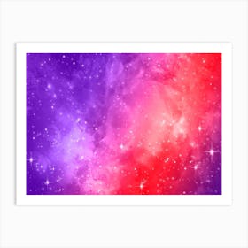 Purple Pink Galaxy Space Background Art Print