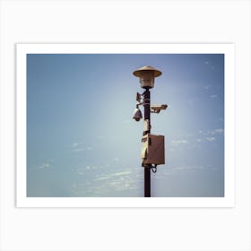 Big Brother Cctv Camera On A Pole Art Print