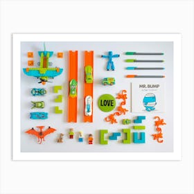 Mr Bump'S Toys Art Print