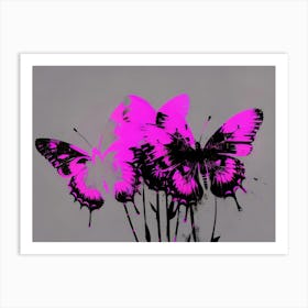 Pink Butterflies 9 Art Print