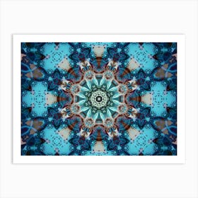 Blue Star Pattern 1 Art Print