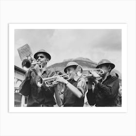 High School Band At The Miners Labor Day Celebration, Silverton, Colorado By Russell Lee Art Print